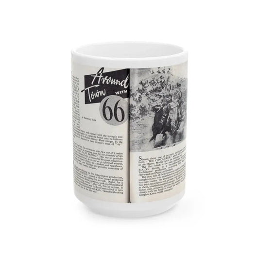 Norma Sykes #167 - 66 PHOTOGRAPHS OF Sabrina U.K. Pocket Mag. Pages 64 & 65 (Vintage Female Icon) White Coffee Mug 15oz - Go Mug Yourself