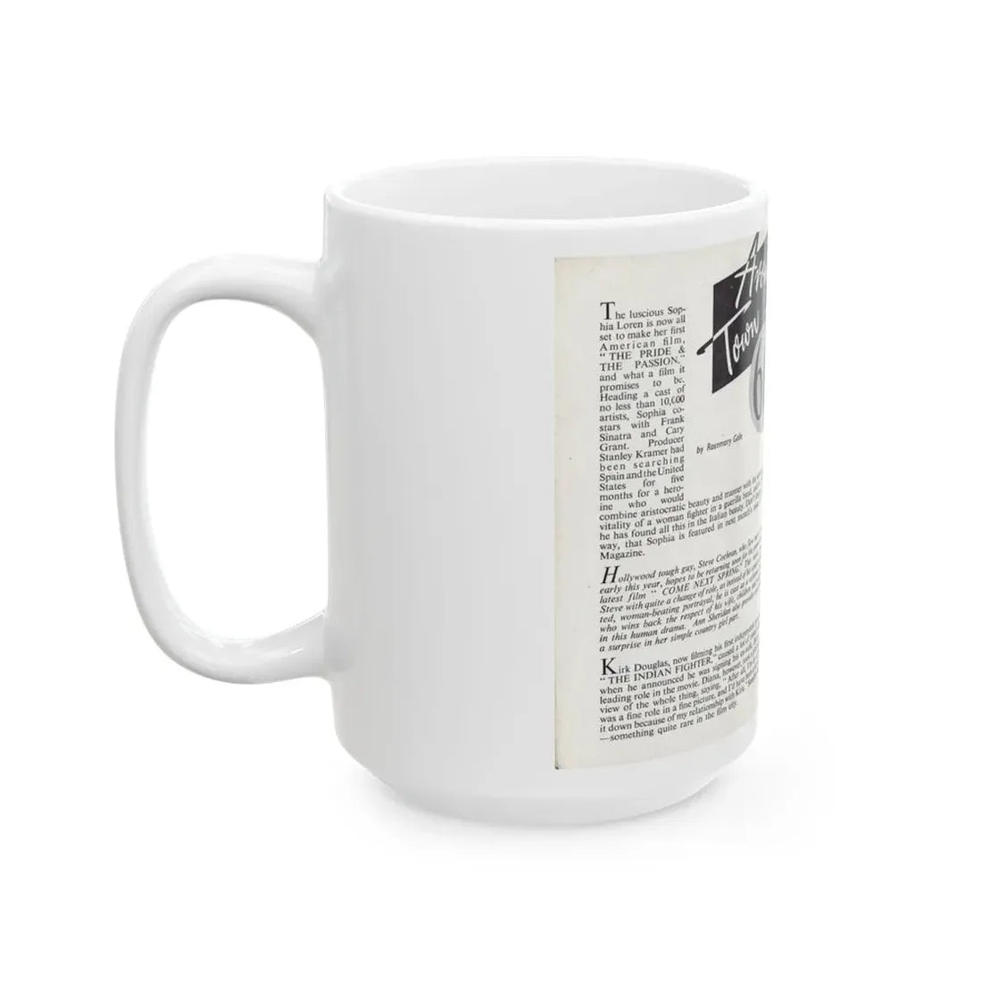 Norma Sykes #167 - 66 PHOTOGRAPHS OF Sabrina U.K. Pocket Mag. Pages 64 & 65 (Vintage Female Icon) White Coffee Mug - Go Mug Yourself