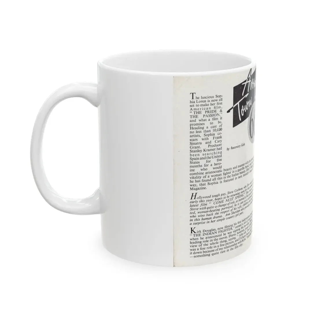 Norma Sykes #167 - 66 PHOTOGRAPHS OF Sabrina U.K. Pocket Mag. Pages 64 & 65 (Vintage Female Icon) White Coffee Mug - Go Mug Yourself