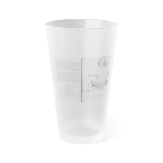 Norma Sykes #168 - 66 PHOTOGRAPHS OF Sabrina U.K. Pocket Mag. Pages 66 & 67 (Vintage Female Icon) Frosted Pint Glass 16oz 16oz Frosted - Go Mug Yourself