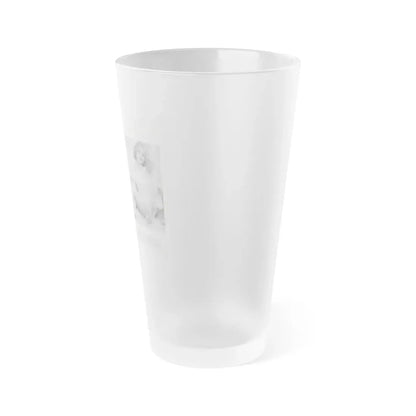 Norma Sykes #168 - 66 PHOTOGRAPHS OF Sabrina U.K. Pocket Mag. Pages 66 & 67 (Vintage Female Icon) Frosted Pint Glass 16oz - Go Mug Yourself