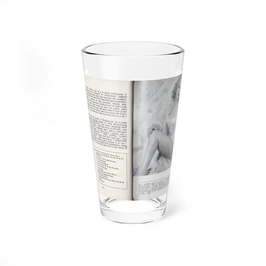 Norma Sykes #168 - 66 PHOTOGRAPHS OF Sabrina U.K. Pocket Mag. Pages 66 & 67 (Vintage Female Icon) Pint Glass 16oz 16oz - Go Mug Yourself