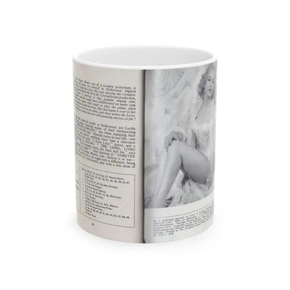 Norma Sykes #168 - 66 PHOTOGRAPHS OF Sabrina U.K. Pocket Mag. Pages 66 & 67 (Vintage Female Icon) White Coffee Mug 11oz - Go Mug Yourself