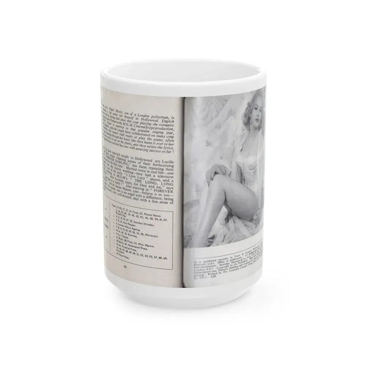 Norma Sykes #168 - 66 PHOTOGRAPHS OF Sabrina U.K. Pocket Mag. Pages 66 & 67 (Vintage Female Icon) White Coffee Mug 15oz - Go Mug Yourself