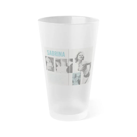 Norma Sykes #171 - Pose! Pocket Mag. July '58 - 3 B&W Photos & 1 Color Tinted Photo (Vintage Female Icon) Frosted Pint Glass 16oz 16oz Frosted - Go Mug Yourself