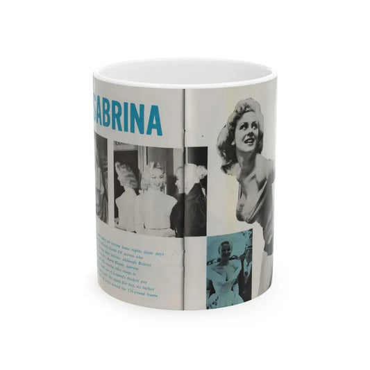 Norma Sykes #171 - Pose! Pocket Mag. July '58 - 3 B&W Photos & 1 Color Tinted Photo (Vintage Female Icon) White Coffee Mug 11oz - Go Mug Yourself