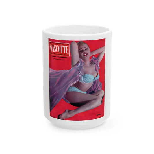 Norma Sykes #172 - Mag. Cover (Vintage Female Icon) White Coffee Mug 15oz - Go Mug Yourself