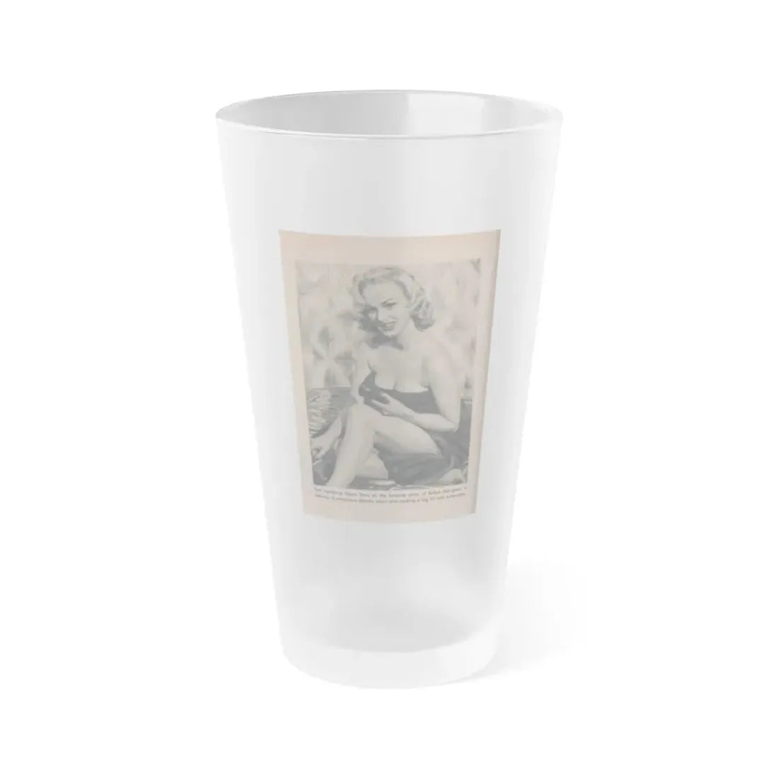Norma Sykes #178 - Scamp Mag. Sept. '58 - 1 Small B&W Photo (Vintage Female Icon) Frosted Pint Glass 16oz 16oz Frosted - Go Mug Yourself
