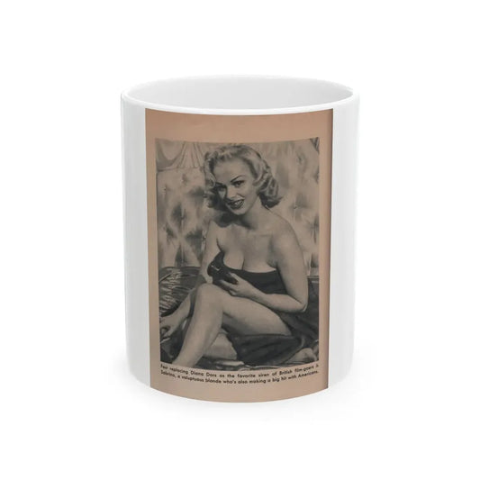 Norma Sykes #178 - Scamp Mag. Sept. '58 - 1 Small B&W Photo (Vintage Female Icon) White Coffee Mug 11oz - Go Mug Yourself