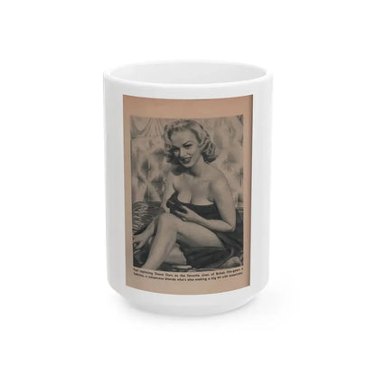 Norma Sykes #178 - Scamp Mag. Sept. '58 - 1 Small B&W Photo (Vintage Female Icon) White Coffee Mug 15oz - Go Mug Yourself