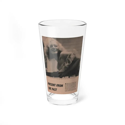 Norma Sykes #179 - Play Mag. 9-4-59 - 1 B&W Photo & More (Vintage Female Icon) Pint Glass 16oz 16oz - Go Mug Yourself