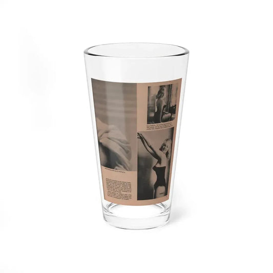 Norma Sykes #180 - Play Mag. 9-4-59 - 2 B&W Photos & More (Vintage Female Icon) Pint Glass 16oz 16oz - Go Mug Yourself