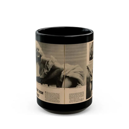 Norma Sykes #181 - Play Mag. 9-4-59 - 1 B&W Centerfold & 2 B&W Photos also Article (Vintage Female Icon) Black Coffee Mug 15oz - Go Mug Yourself