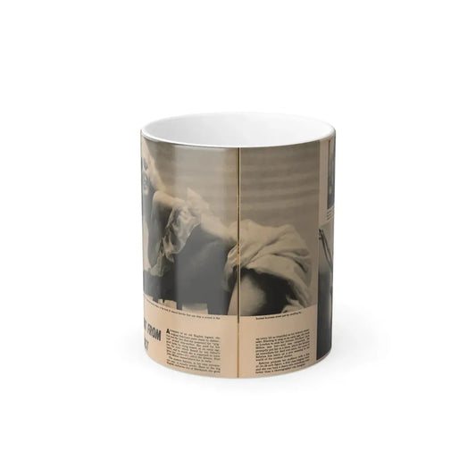 Norma Sykes #181 - Play Mag. 9-4-59 - 1 B&W Centerfold & 2 B&W Photos also Article (Vintage Female Icon) Color Changing Mug 11oz 11oz - Go Mug Yourself