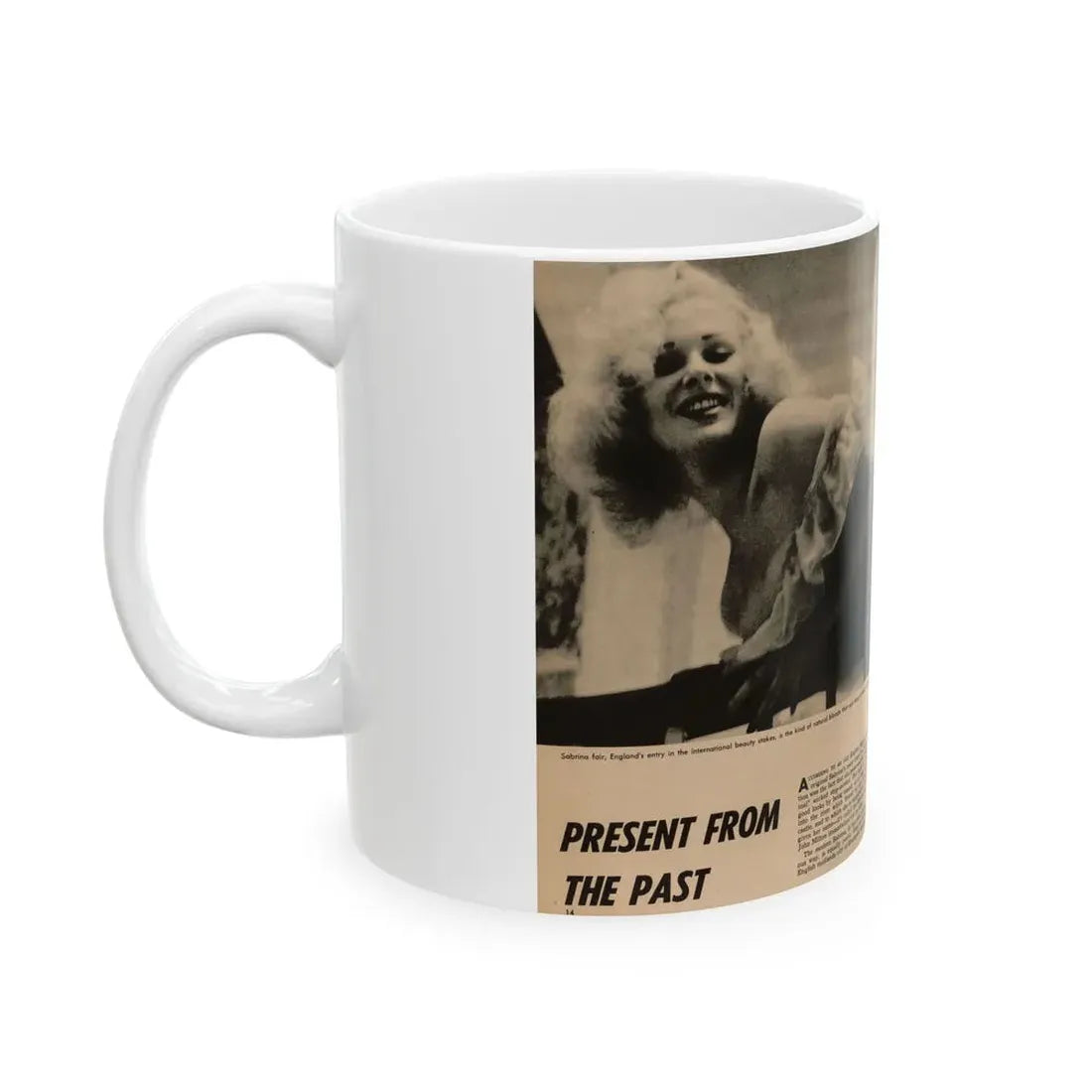 Norma Sykes #181 - Play Mag. 9-4-59 - 1 B&W Centerfold & 2 B&W Photos also Article (Vintage Female Icon) White Coffee Mug - Go Mug Yourself