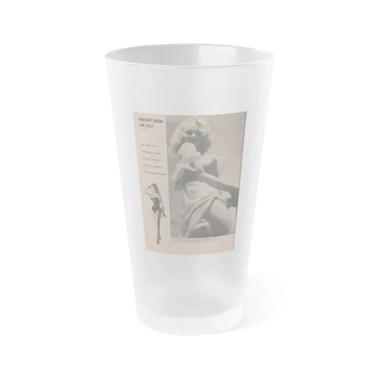 Norma Sykes #182 - Play Mag. 9-4-59 - 2 B&W Photos & More (Vintage Female Icon) Frosted Pint Glass 16oz 16oz Frosted - Go Mug Yourself