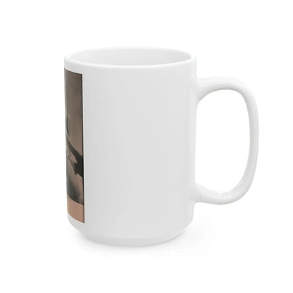 Norma Sykes #182 - Play Mag. 9-4-59 - 2 B&W Photos & More (Vintage Female Icon) White Coffee Mug - Go Mug Yourself