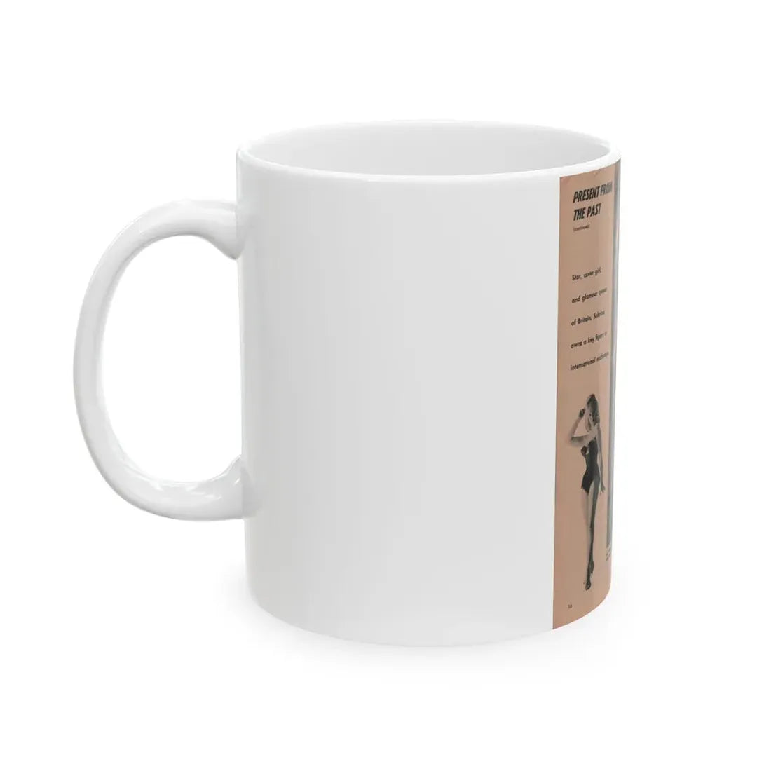 Norma Sykes #182 - Play Mag. 9-4-59 - 2 B&W Photos & More (Vintage Female Icon) White Coffee Mug - Go Mug Yourself