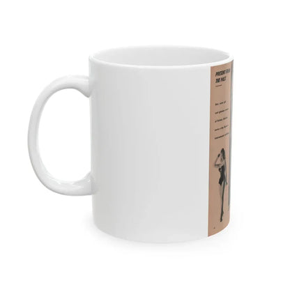 Norma Sykes #182 - Play Mag. 9-4-59 - 2 B&W Photos & More (Vintage Female Icon) White Coffee Mug - Go Mug Yourself