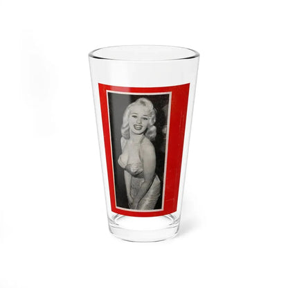 Norma Sykes #185 - 1 B&W Photo with Red Boarder from PIC Digest Mag. September '58 Norma on Back Cover (Vintage Female Icon) Pint Glass 16oz 16oz - Go Mug Yourself