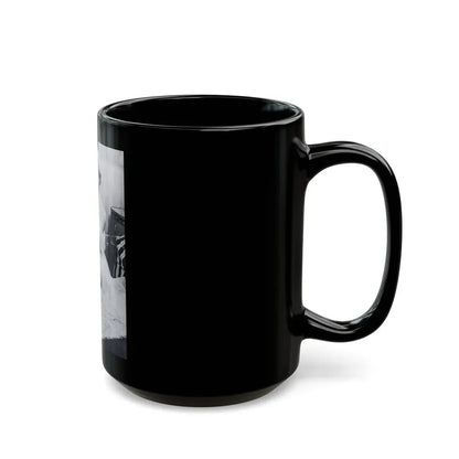 Norma Sykes #186 - [Page 28] Pages 1 of 1 with, 1 B&W Full Body Photo except right foot from Cabaret Aug. '57 Page 28 (Vintage Female Icon) Black Coffee Mug - Go Mug Yourself