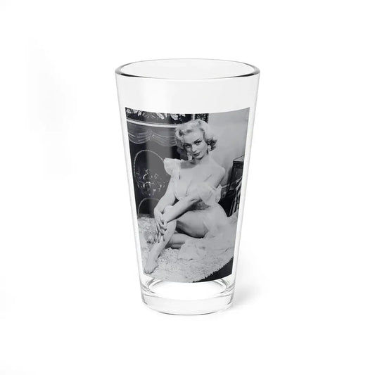 Norma Sykes #186 - [Page 28] Pages 1 of 1 with, 1 B&W Full Body Photo except right foot from Cabaret Aug. '57 Page 28 (Vintage Female Icon) Pint Glass 16oz 16oz - Go Mug Yourself