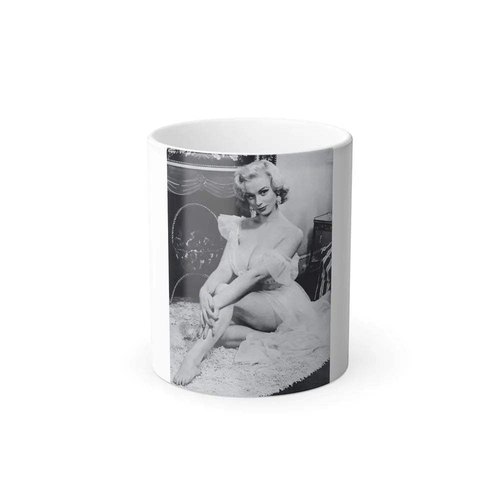 Norma Sykes #186 - [Page 28] Pages 1 of 1 with, 1 B&W Full Body Photo except right foot from Cabaret Aug. '57 Page 28 (Vintage Female Icons) Color Changing Mug 11oz-11oz-Go Mug Yourself
