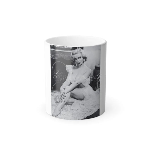 Norma Sykes #186 - [Page 28] Pages 1 of 1 with, 1 B&W Full Body Photo except right foot from Cabaret Aug. '57 Page 28 (Vintage Female Icons) Color Changing Mug 11oz-11oz-Go Mug Yourself