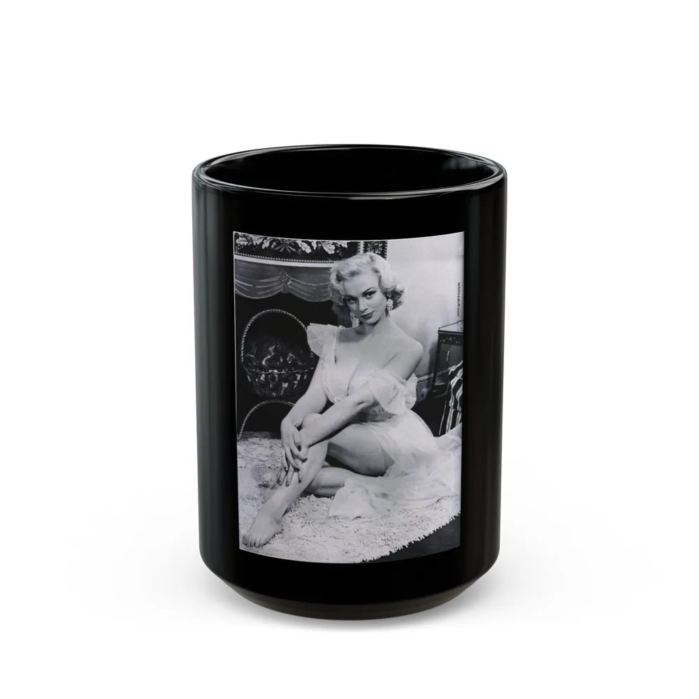Norma Sykes #38 (Vintage Female Icon) Black Coffee Mug-15oz-Go Mug Yourself