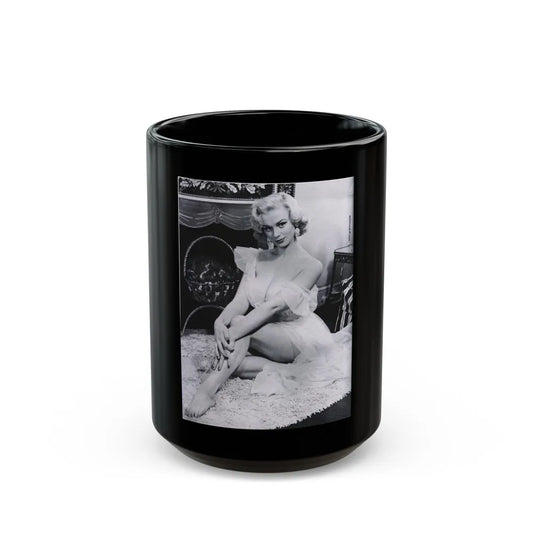 Norma Sykes #38 (Vintage Female Icon) Black Coffee Mug-15oz-Go Mug Yourself