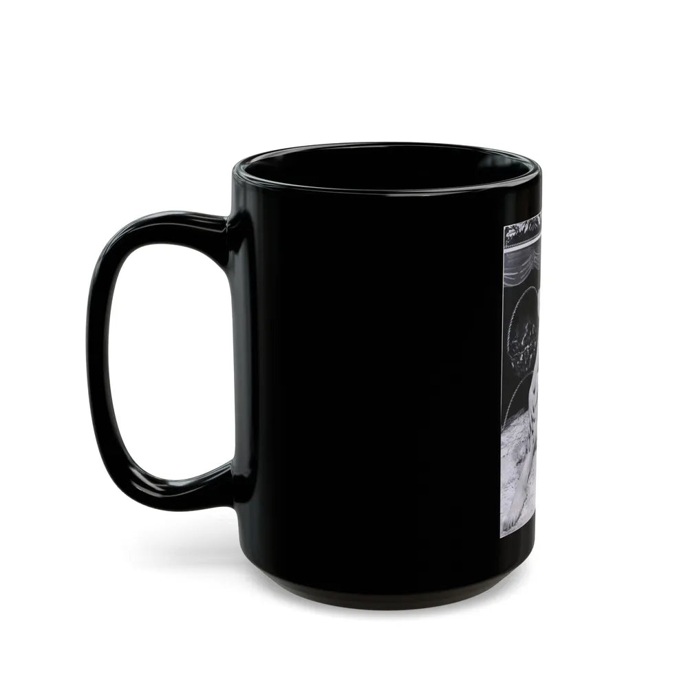 Norma Sykes #38 (Vintage Female Icon) Black Coffee Mug-Go Mug Yourself