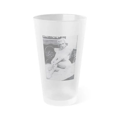 Norma Sykes #38 (Vintage Female Icon) Frosted Pint Glass 16oz 16oz Frosted - Go Mug Yourself