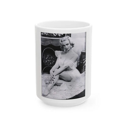 Norma Sykes #38 (Vintage Female Icon) White Coffee Mug-15oz-Go Mug Yourself