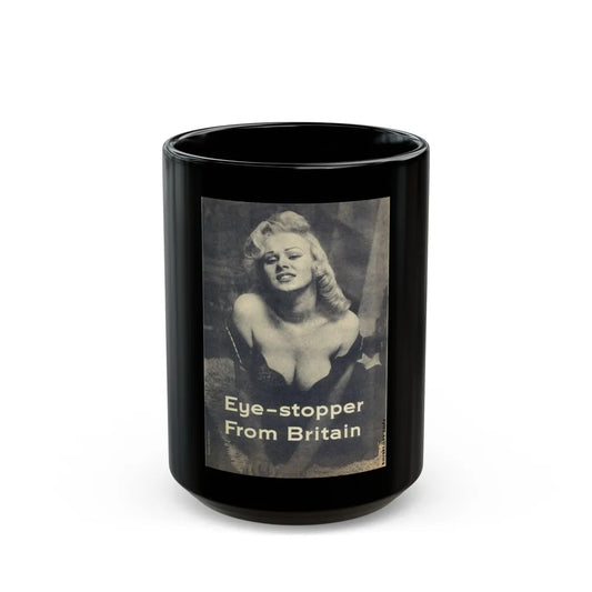 Norma Sykes #61 (Vintage Female Icon) Black Coffee Mug-15oz-Go Mug Yourself