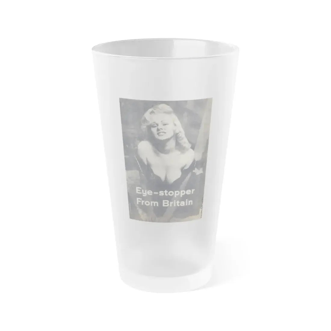 Norma Sykes #61 (Vintage Female Icon) Frosted Pint Glass 16oz 16oz Frosted - Go Mug Yourself
