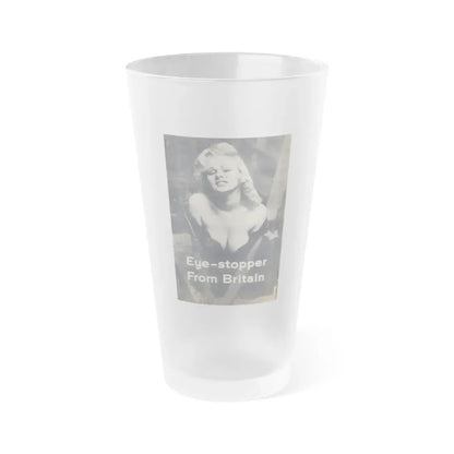 Norma Sykes #61 (Vintage Female Icon) Frosted Pint Glass 16oz 16oz Frosted - Go Mug Yourself