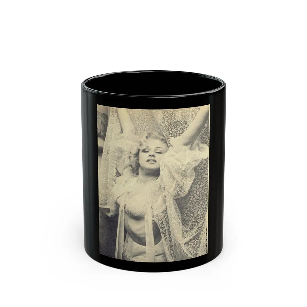 Norma Sykes #62 (Vintage Female Icon) Black Coffee Mug-11oz-Go Mug Yourself