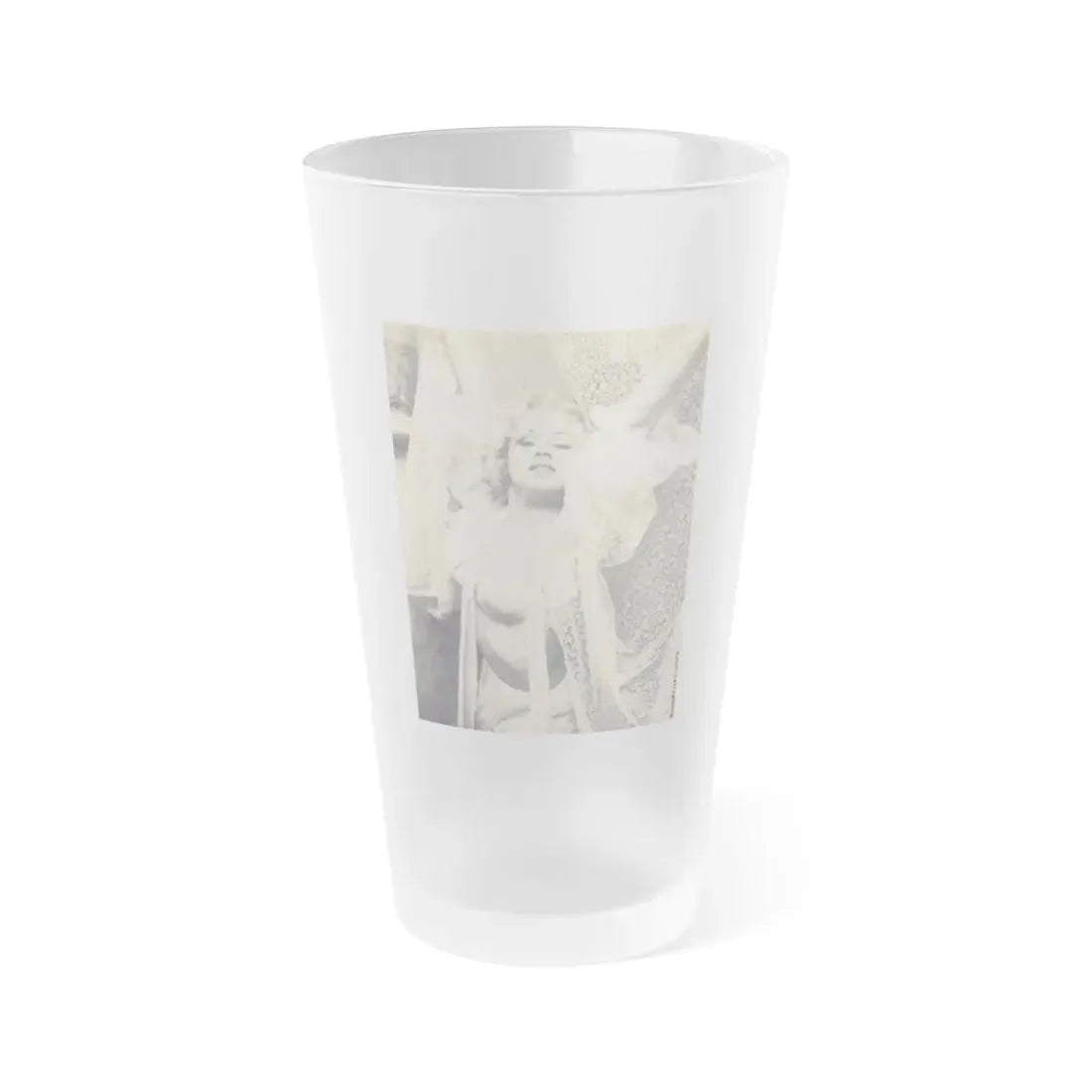 Norma Sykes #62 (Vintage Female Icon) Frosted Pint Glass 16oz 16oz Frosted - Go Mug Yourself