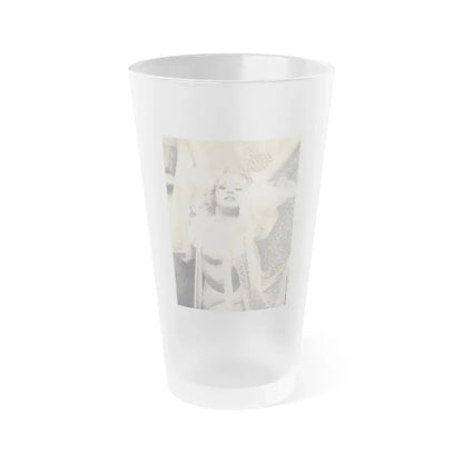 Norma Sykes #62 (Vintage Female Icon) Frosted Pint Glass 16oz 16oz Frosted - Go Mug Yourself