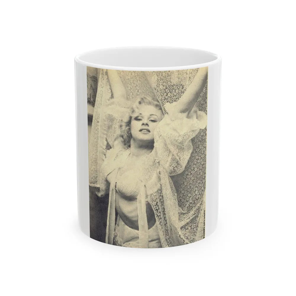 Norma Sykes #62 (Vintage Female Icon) White Coffee Mug-11oz-Go Mug Yourself