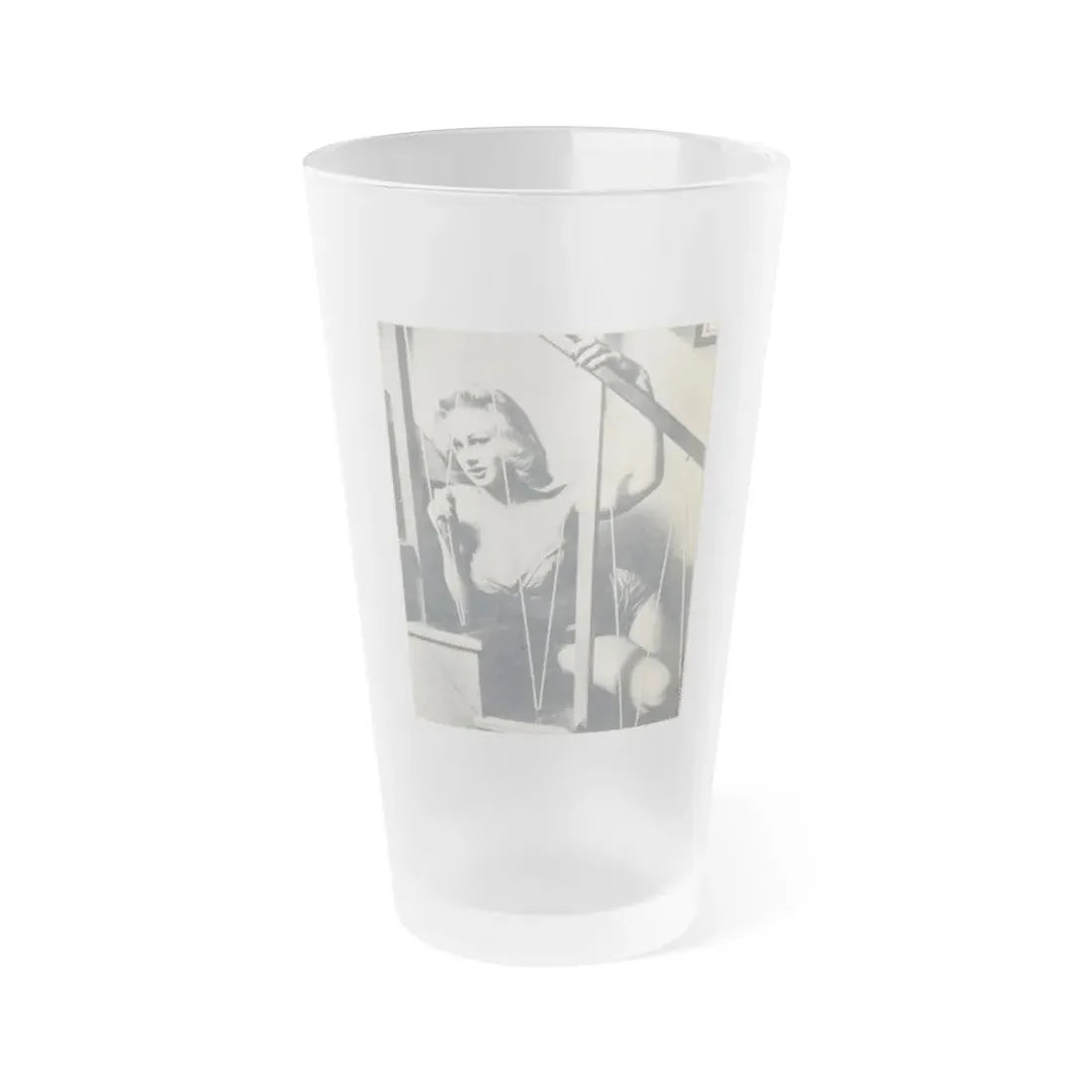 Norma Sykes #63 (Vintage Female Icon) Frosted Pint Glass 16oz 16oz Frosted - Go Mug Yourself