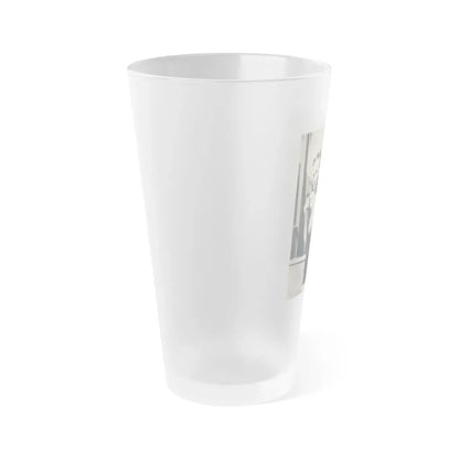 Norma Sykes #63 (Vintage Female Icon) Frosted Pint Glass 16oz - Go Mug Yourself