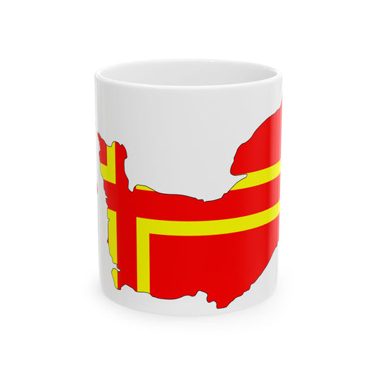 Normandy Flag Map (France) White Coffee Mug-11oz-Go Mug Yourself