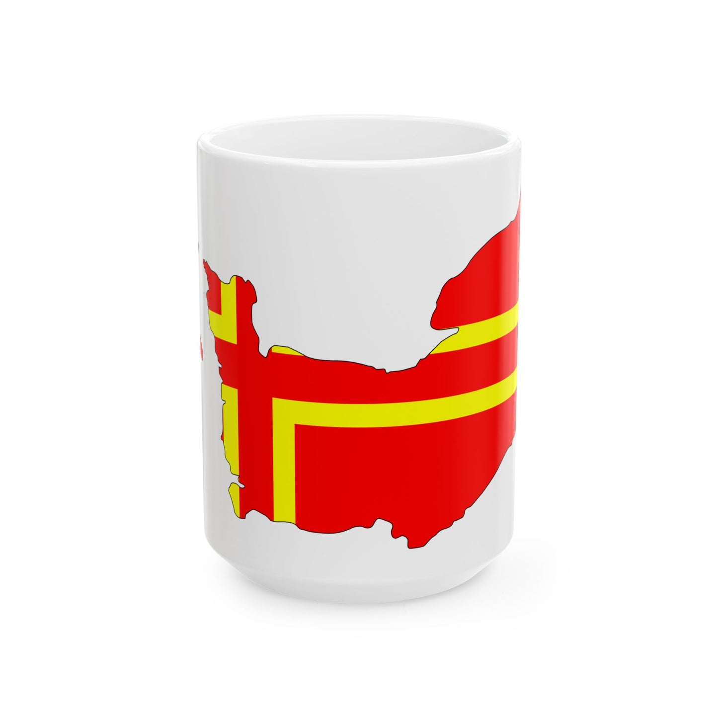 Normandy Flag Map (France) White Coffee Mug-15oz-Go Mug Yourself