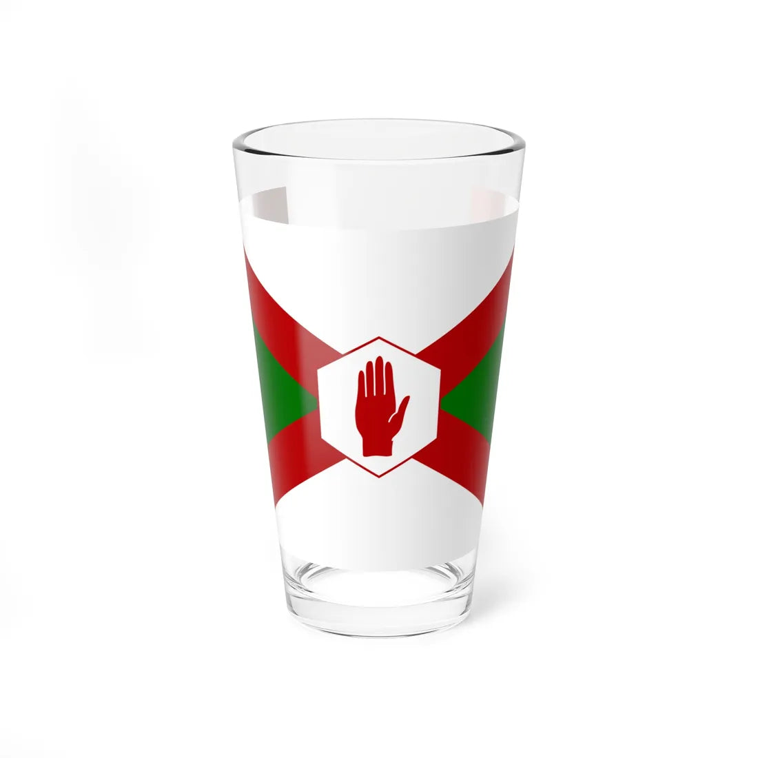 Norn Iron flag hexagon (Ireland) Pint Glass 16oz 16oz - Go Mug Yourself
