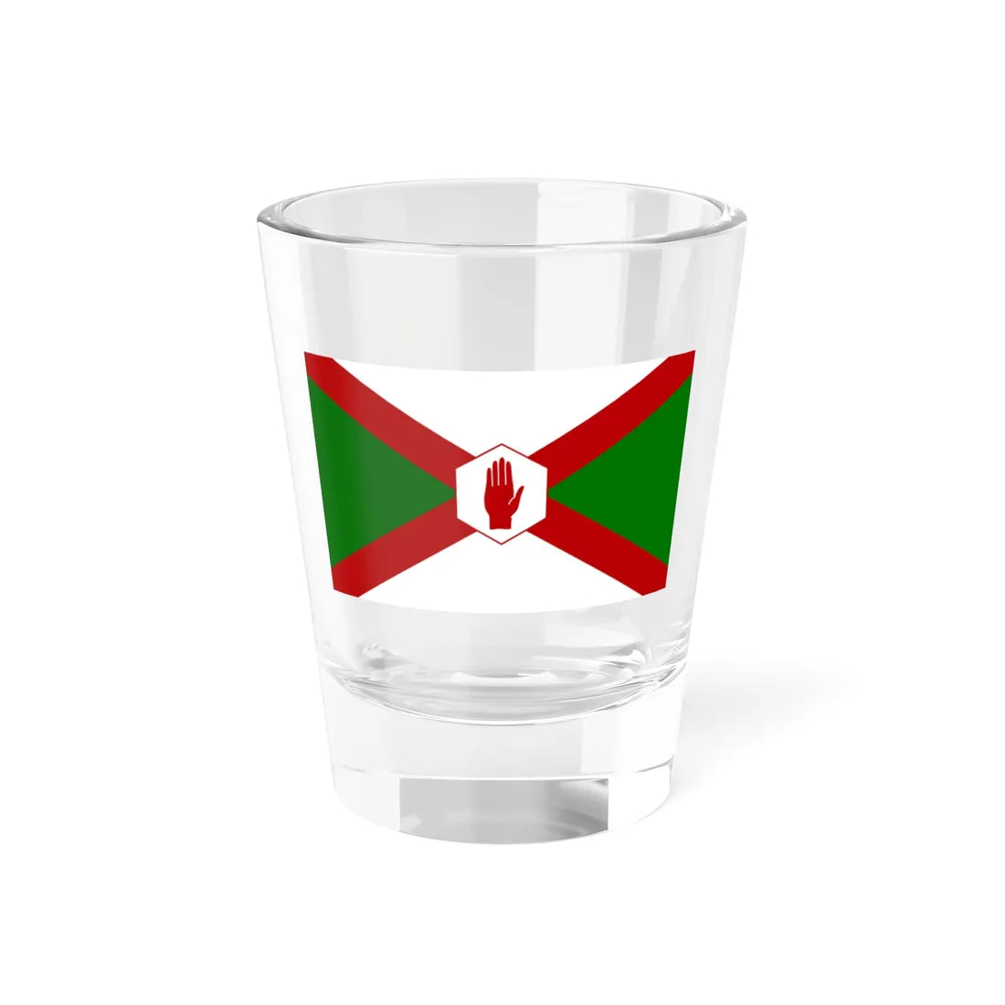 Norn Iron flag hexagon (Ireland) Shot Glass 1.5oz 1.5oz - Go Mug Yourself
