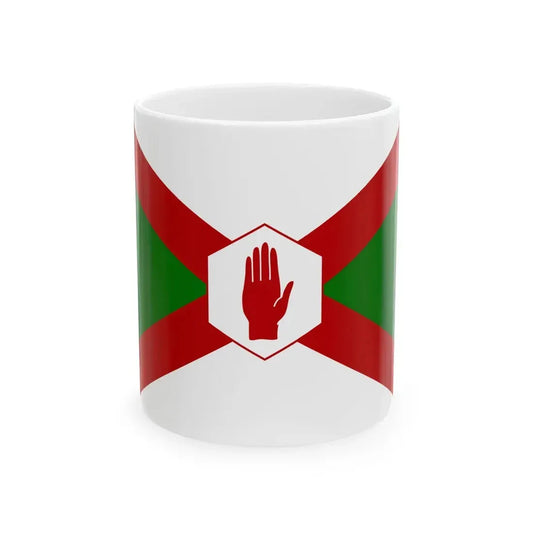 Norn Iron flag hexagon (Ireland) White Coffee Mug 11oz - Go Mug Yourself