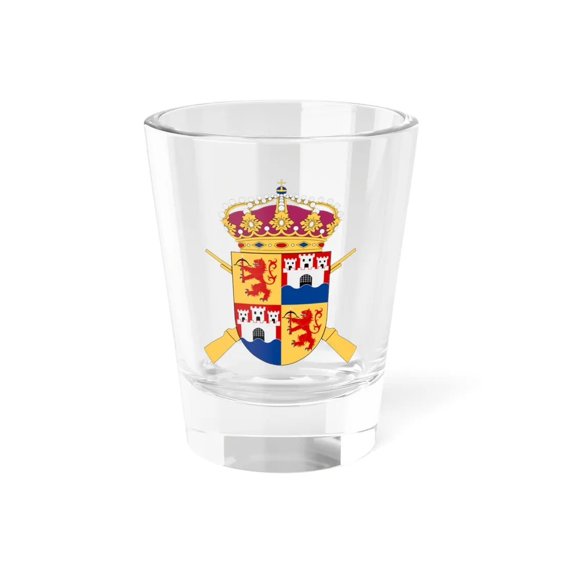 Norra Smålands regemente vapen (Sweden) (Coat of Arms) Shot Glass 1.5oz 1.5oz - Go Mug Yourself