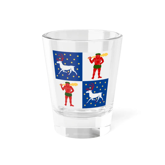Norrbottens lan vapenflagga (Sweden) Shot Glass 1.5oz 1.5oz - Go Mug Yourself