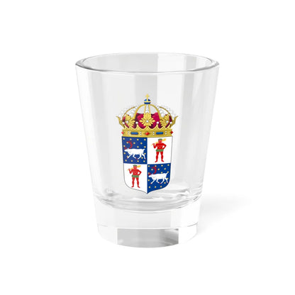 Norrbottens läns vapen crowned (Sweden) (Coat of Arms) Shot Glass 1.5oz 1.5oz - Go Mug Yourself